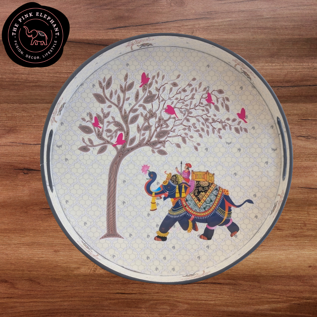 Round Elephant Tray 12 inch