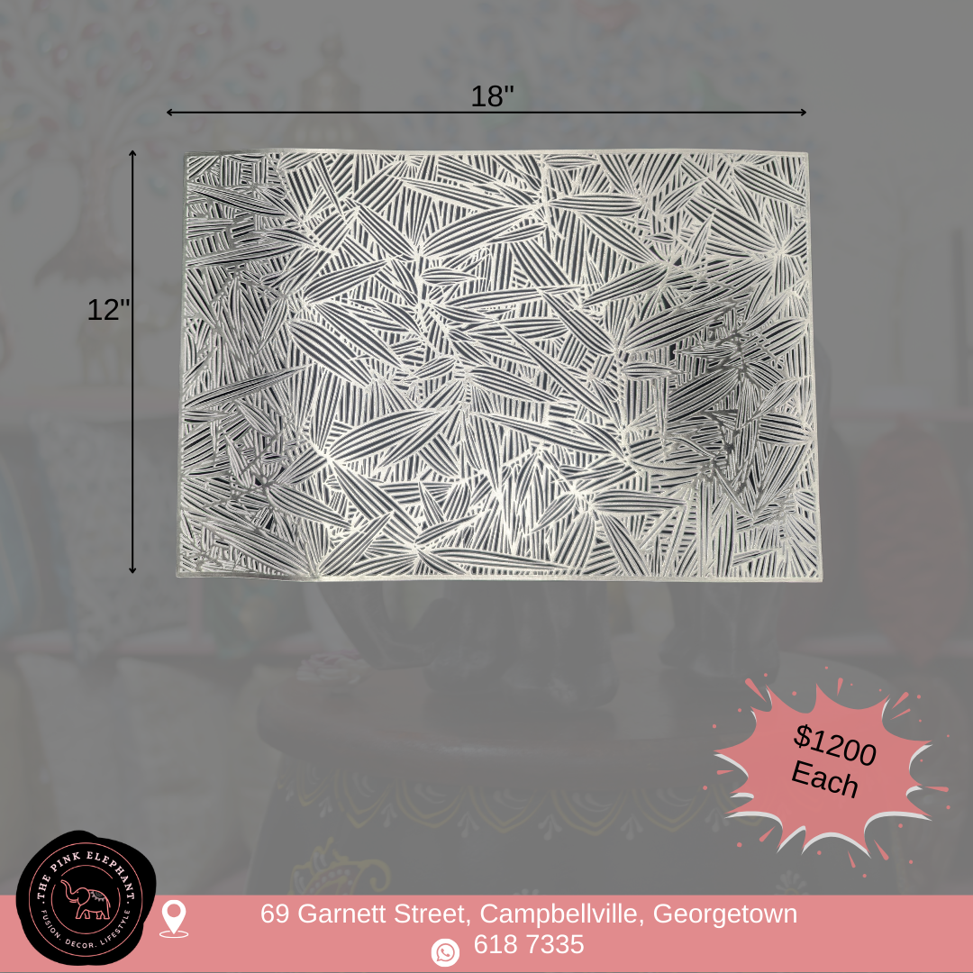 Silver Vinyl Cutout Placemat