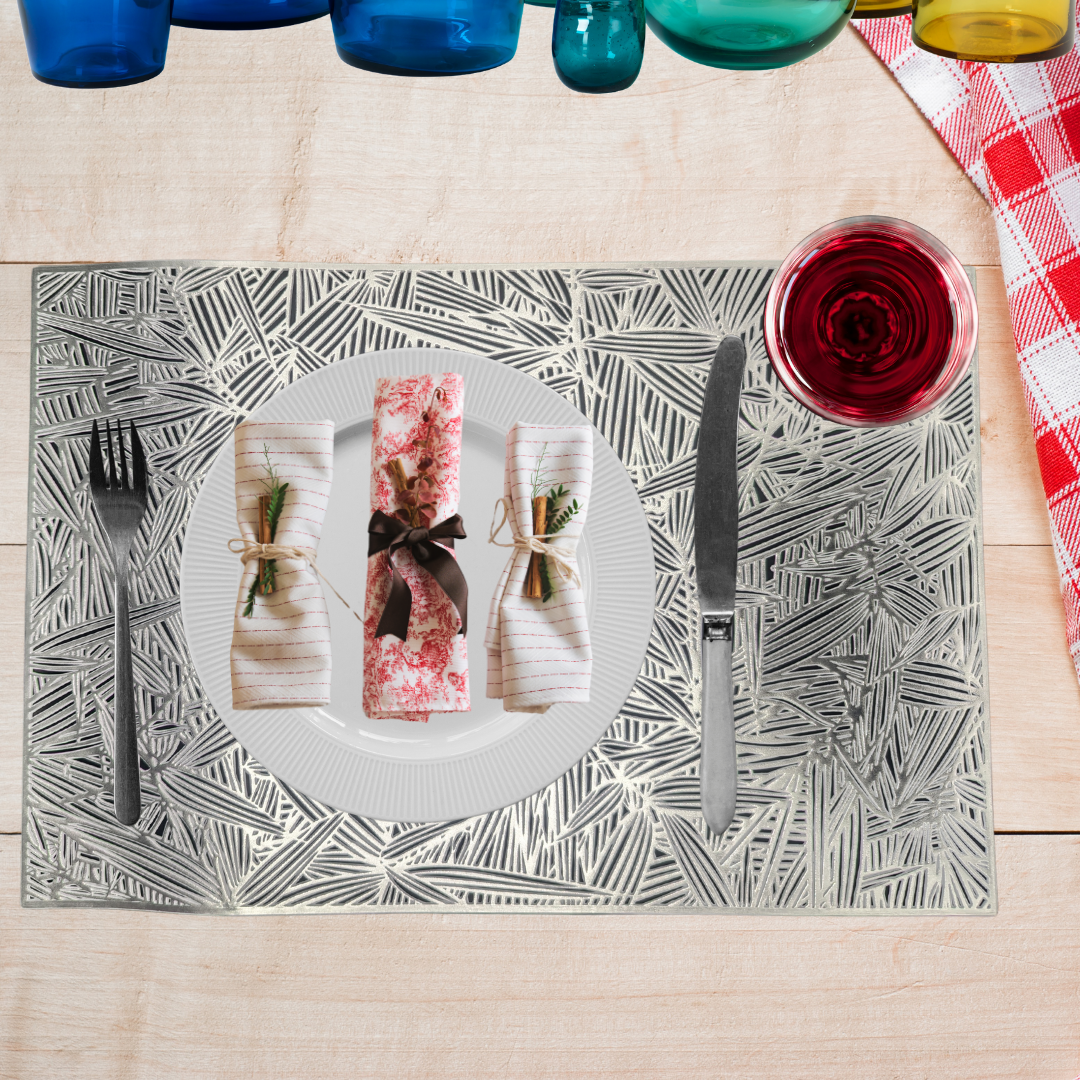 Silver Vinyl Cutout Placemat