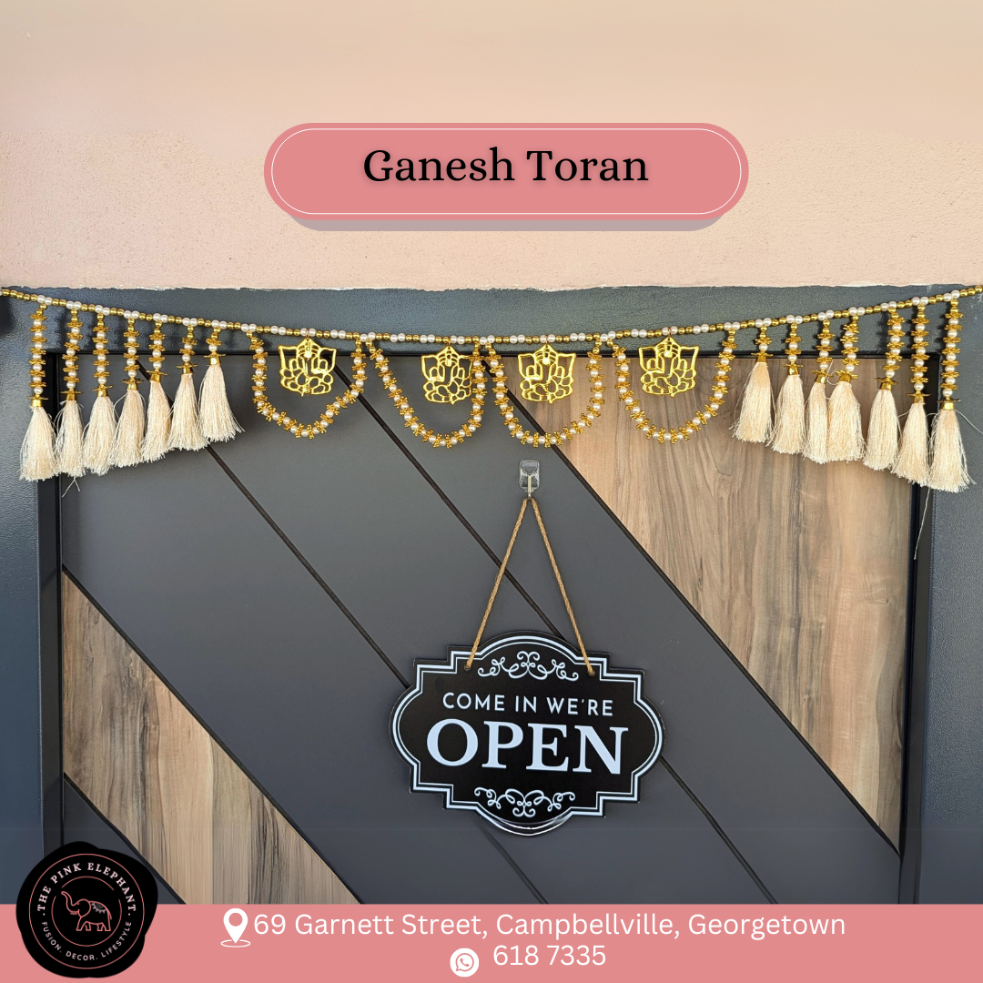 White Frills Ganesh Toran